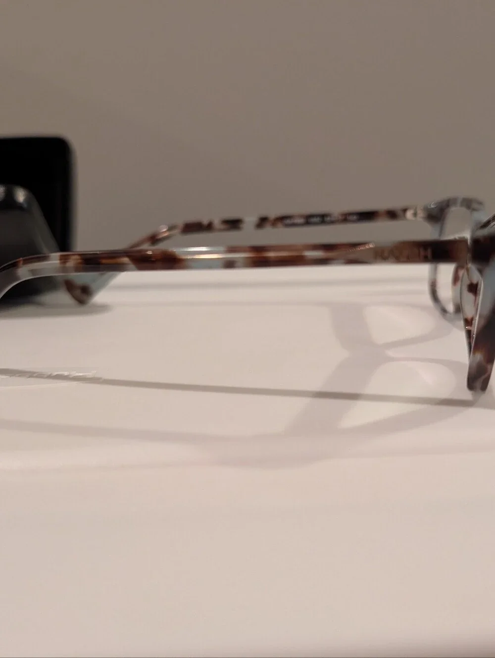 Women's Ralph laurenTortoiseshell Pattern Rectangular Glasses - Blue Brown Mix